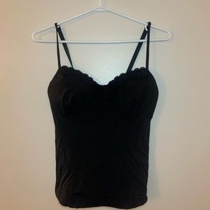 Black push up tank top